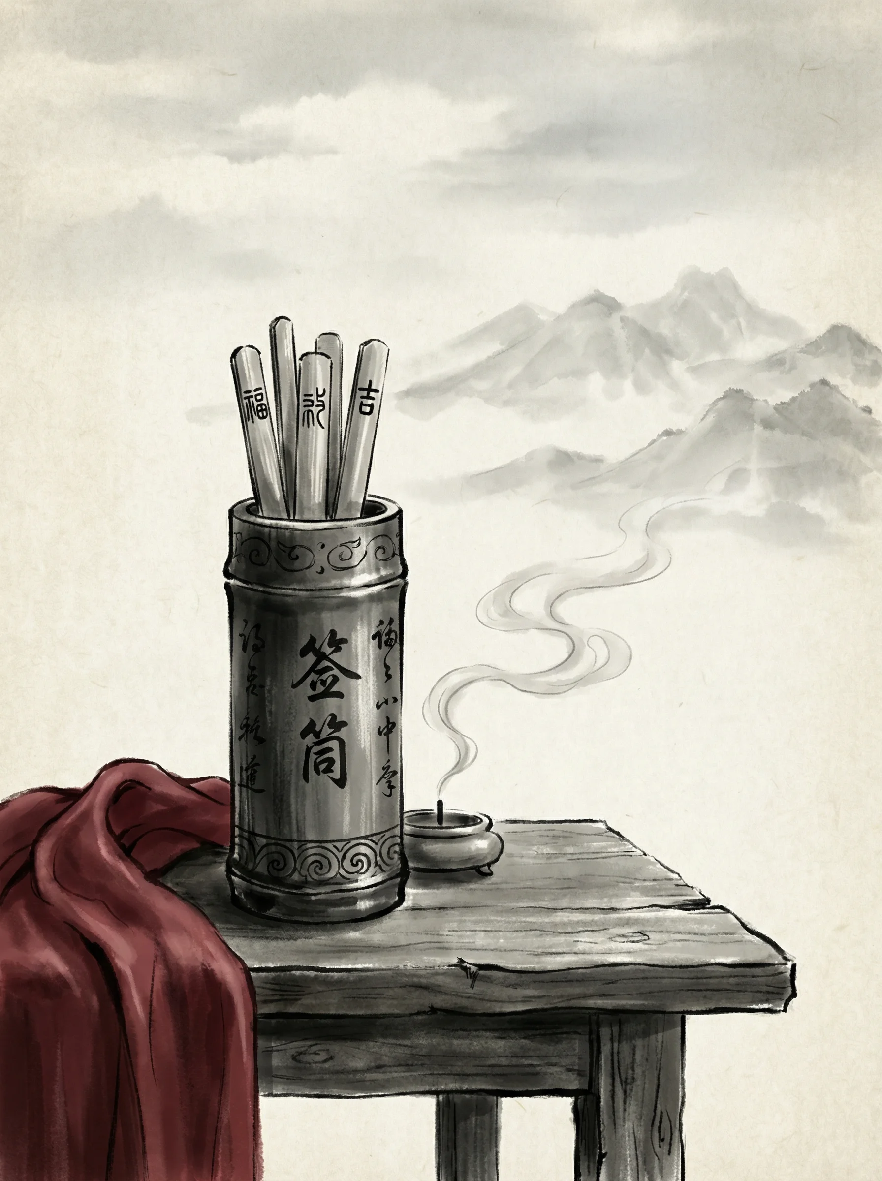 南宫体育古典签筒彩票博戏